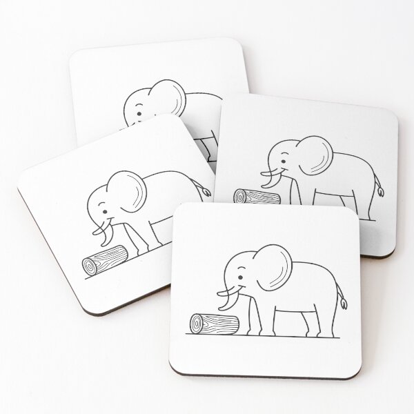 Item preview, Elephant Trunk Hoisting Wooden Log designed and sold by rasagamastore.
