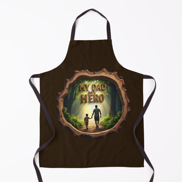 Item preview, My Dad My Hero 3D Father Son Forest Art – Father's Day Gift, Dad Birthday, Nature Wood Slice Design designed and sold by SideKickCreates.