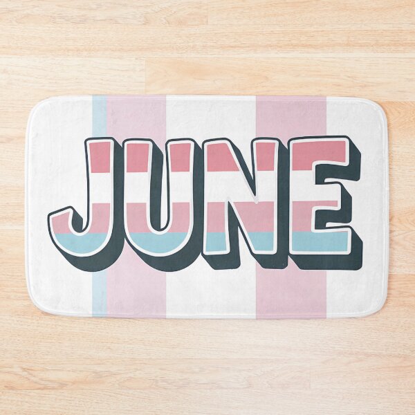 Item preview, June Trans Pride: Bubbly Transgender Flag Typography & Monogram designed and sold by ChaosModeArt.