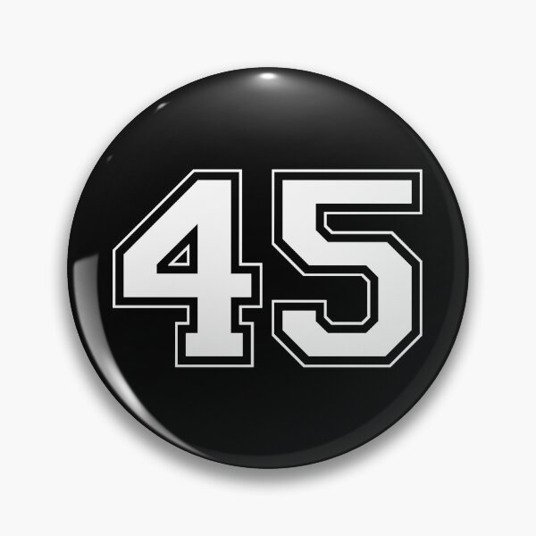 Item preview, Number 45 - White Sports Jersey Style designed and sold by Void Script.