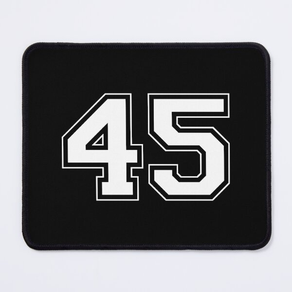 Item preview, Number 45 - White Sports Jersey Style designed and sold by Void Script.