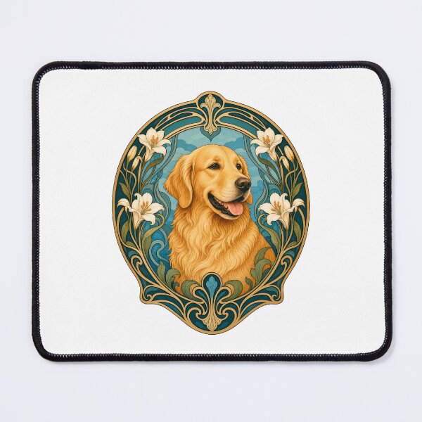 Item preview, Golden Retriever Art Nouveau Dog Lover Vintage Art designed and sold by AntiqueImages.