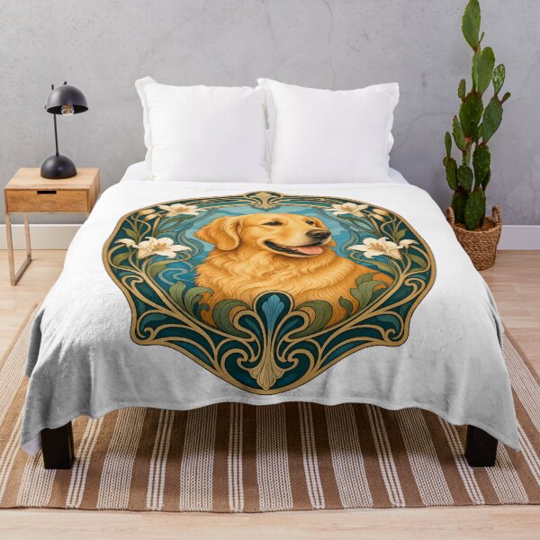 Item preview, Golden Retriever Art Nouveau Dog Lover Vintage Art designed and sold by AntiqueImages.