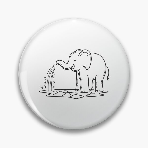 Item preview, Elephant Trunk Spraying Water on Ground designed and sold by rasagamastore.