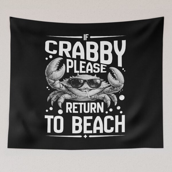 Item preview, If Crabby Please Return To The Beach Funny Coastal Crab Lover Summer Vacation T-Shirt designed and sold by Teetreasure2.