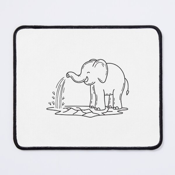 Item preview, Elephant Trunk Spraying Water on Ground designed and sold by rasagamastore.