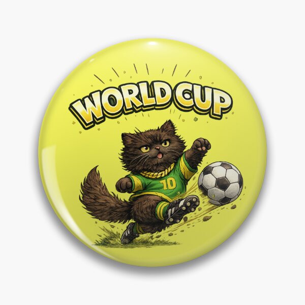 Item preview, World Cup Floof Soccer Cat designed and sold by lumar23.