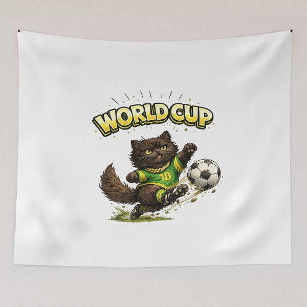 Item preview, World Cup Floof Soccer Cat designed and sold by lumar23.