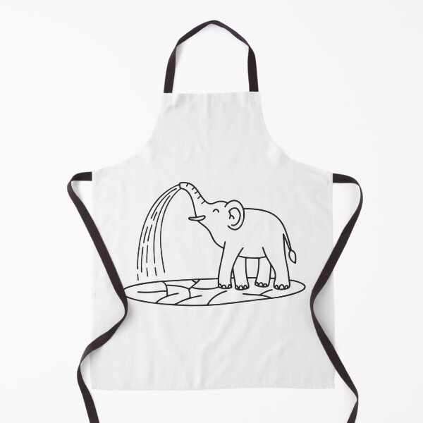 Item preview, Water Stream from Elephant Trunk on Dry Earth designed and sold by rasagamastore.