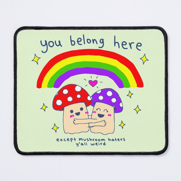 Item preview, You Belong Here Kawaii Mushroom Rainbow designed and sold by Doodlywood.