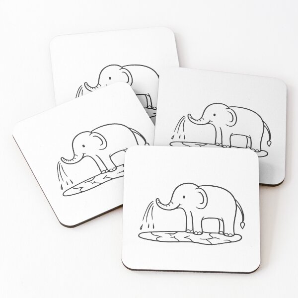 Item preview, Elephant Trunk Spraying Water onto Ground designed and sold by rasagamastore.