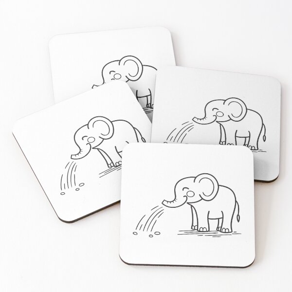 Item preview, Elephant Trunk Releasing Water on Dry Land designed and sold by rasagamastore.