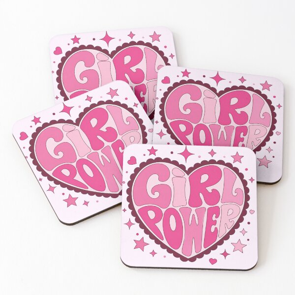 Item preview, Girl Power Heart Design in Pink – Empowering Feminist Aesthetic Illustration designed and sold by SunnyIris.