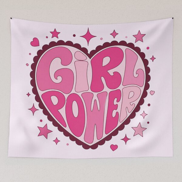 Item preview, Girl Power Heart Design in Pink – Empowering Feminist Aesthetic Illustration designed and sold by SunnyIris.