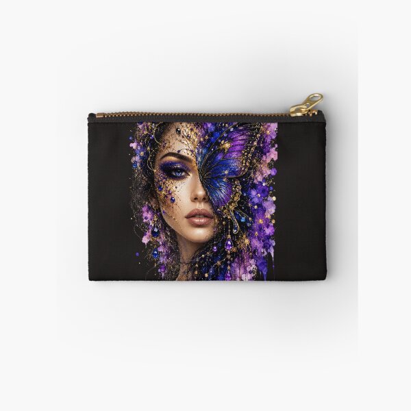 Item preview, Mystical Butterfly Woman Art | Purple Fantasy Portrait | Boho Goddess Aesthetic Design designed and sold by Ashes to Artistry.