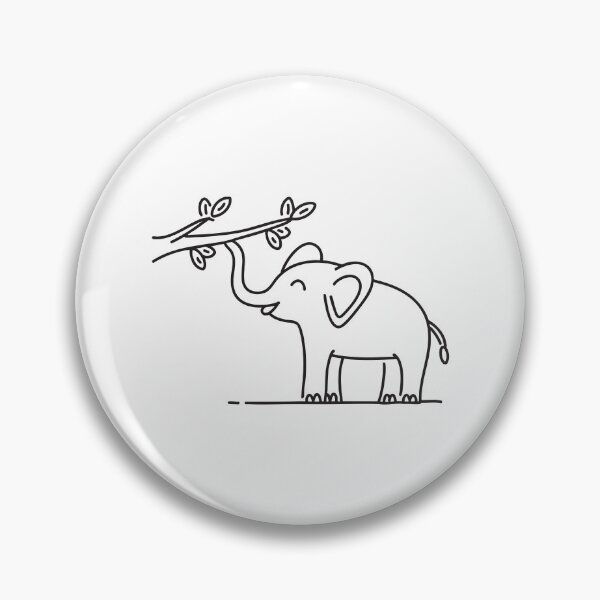 Item preview, Elephant Trunk Touching Tree Branch designed and sold by rasagamastore.