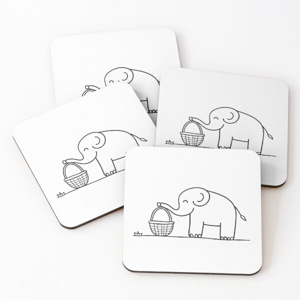 Item preview, Elefante metiendo la trompa en una cesta designed and sold by rasagamastore.