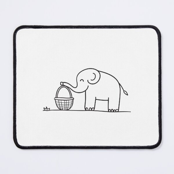 Item preview, Elephant Reaching into Basket with Trunk designed and sold by rasagamastore.