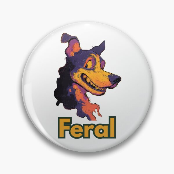 Item preview, Feral Retro Cartoon Dog Trippy Illustration designed and sold by InkmotiveStudio.