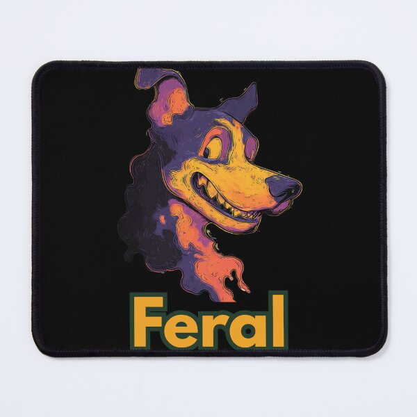 Item preview, Feral Retro Cartoon Dog Trippy Illustration designed and sold by InkmotiveStudio.