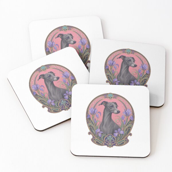 Item preview, Italian Greyhound Art Nouveau Floral Dog Mom designed and sold by AntiqueImages.