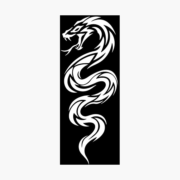 Item preview, Snake tribal white designed and sold by QuanntixArt.