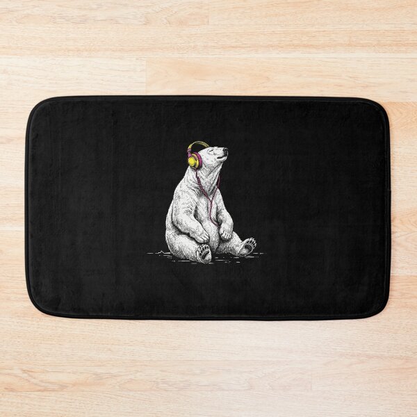 Item preview, Funny Funny Bear With Headphones Polar Animal Music Lover Art designed and sold by elderberry.