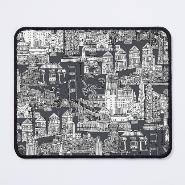 Item preview, San Francisco toile black iron gray designed and sold by scrummy.