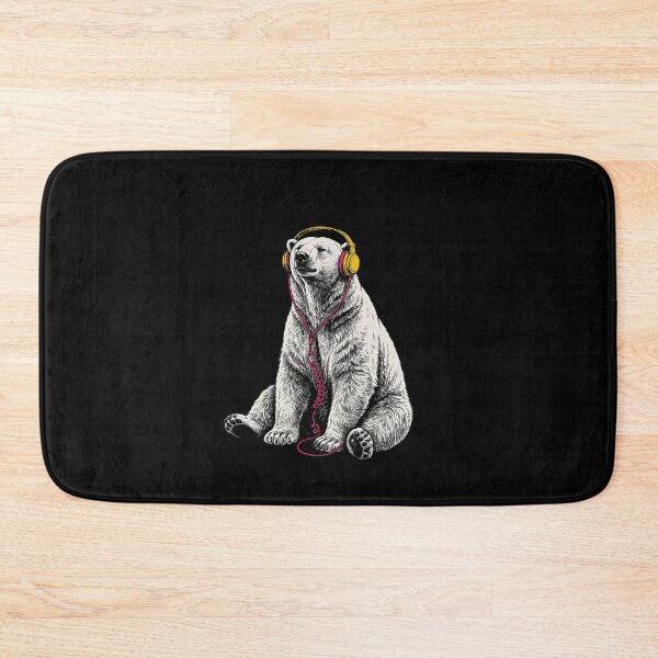 Item preview, Arctic DJ Polar Bear Headphones Music Lover designed and sold by elderberry.