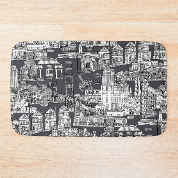 Item preview, San Francisco toile black iron gray designed and sold by scrummy.