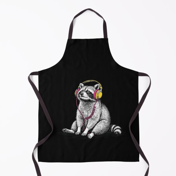 Item preview, Retro DJ Raccoon Headphones Music Lover designed and sold by elderberry.