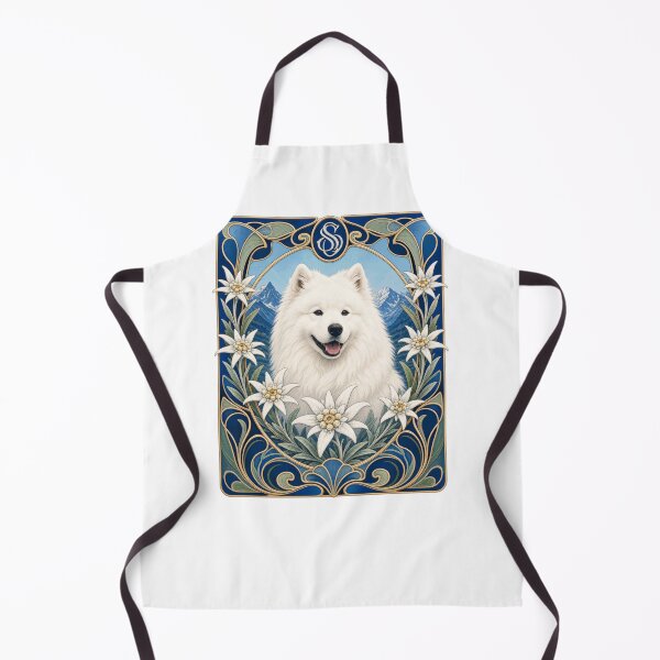 Item preview, Sammy Dog Art Nouveau Edelweiss Floral Vintage designed and sold by AntiqueImages.