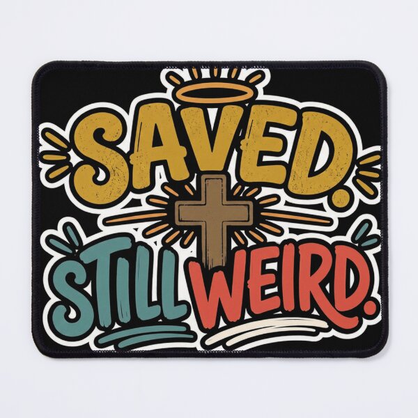 Item preview, Saved Still Weird Funny Christian Shirt designed and sold by TheLampClothing.