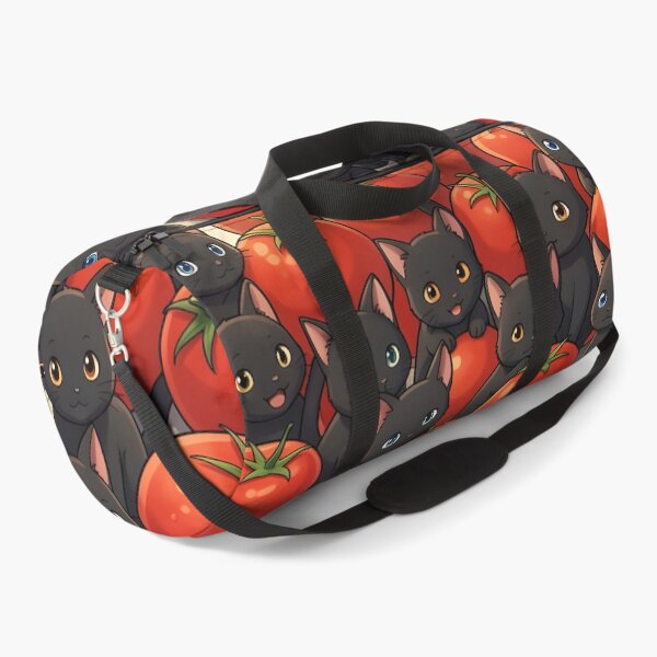 Item preview, Black Kittens and Tomatoes – Cute Cat Pattern Aesthetic  designed and sold by EmeraldeaArt.