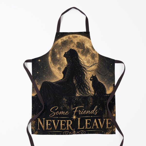 Item preview, Some Friends Never Leave - Gothic Moon & Cat Art designed and sold by thirtyonestars.