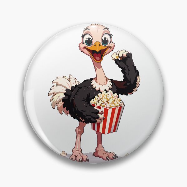 Item preview, Popcorn Lover Ostrich designed and sold by Krincydigitalart.