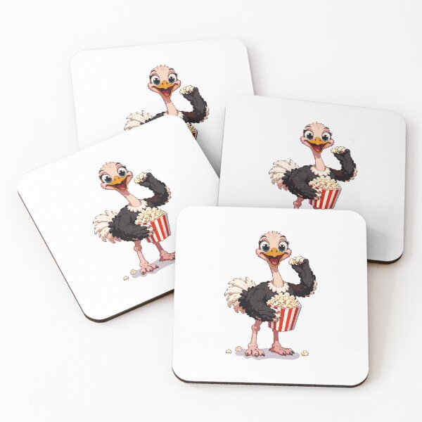 Item preview, Popcorn Lover Ostrich designed and sold by Krincydigitalart.