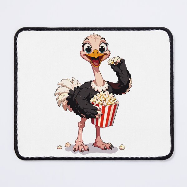 Item preview, Popcorn Lover Ostrich designed and sold by Krincydigitalart.