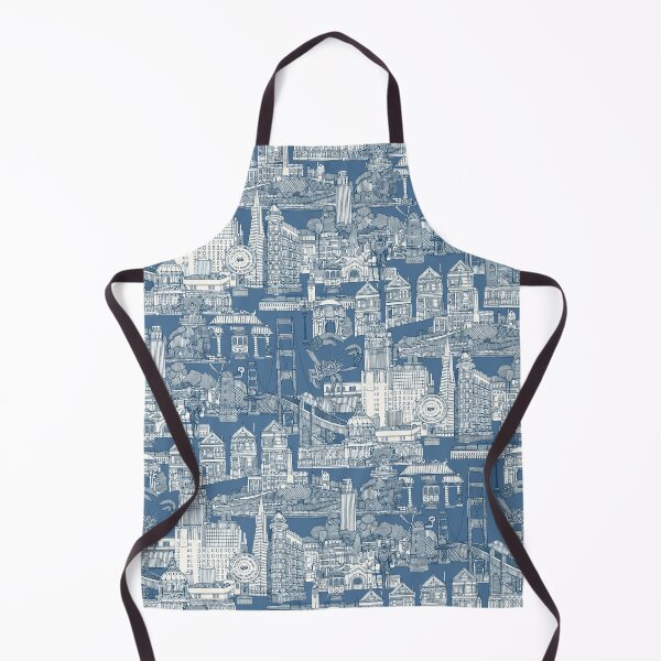 Item preview, San Francisco toile cobalt denim designed and sold by scrummy.