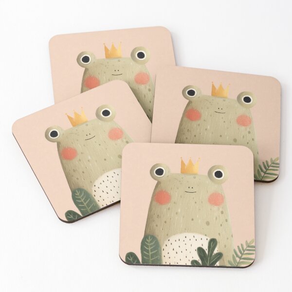 Item preview, Whimsical Crowned Frog Illustration – Cute Woodland Animal Nursery designed and sold by Studio Remier.