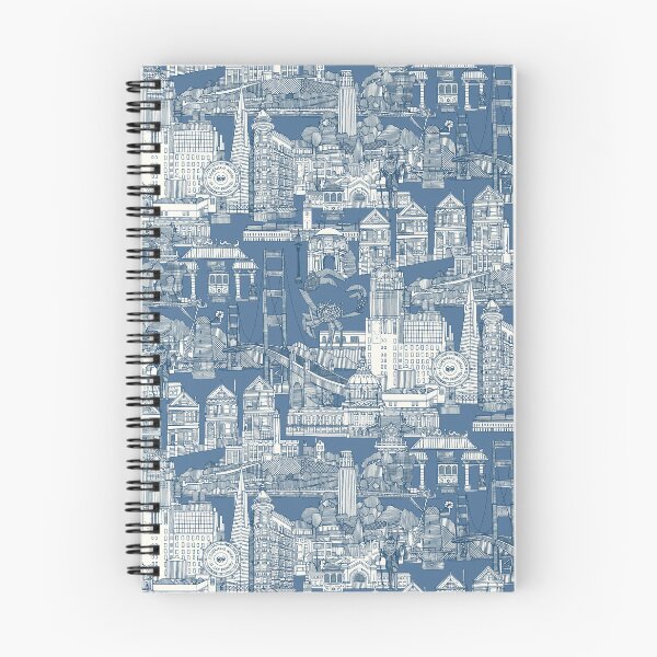 Item preview, San Francisco toile cobalt denim designed and sold by scrummy.