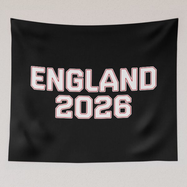 Item preview, England 2026 World Cup (White with Red & White Outline) designed and sold by STUDIO-72.