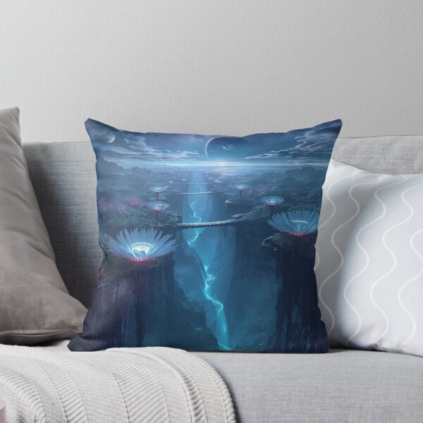 Item preview, Celestial Bloom Canyon Bioluminescent Alien Fantasy Landscape designed and sold by Luminous Wilds.
