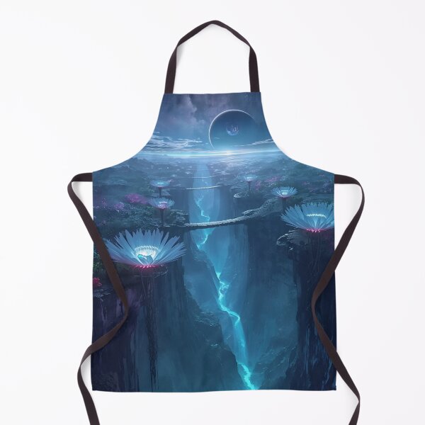 Item preview, Celestial Bloom Canyon Bioluminescent Alien Fantasy Landscape designed and sold by Luminous Wilds.
