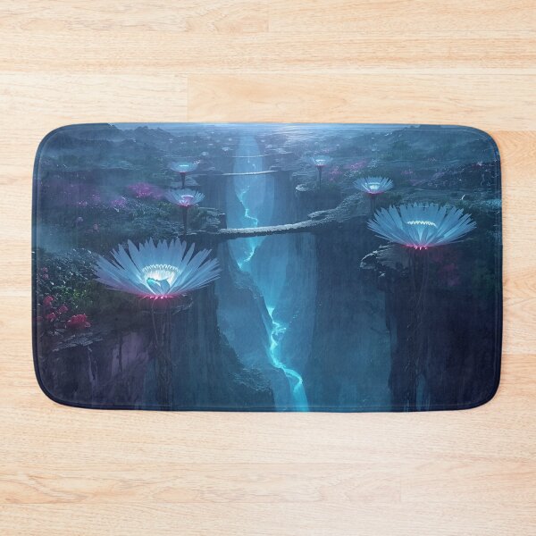 Item preview, Celestial Bloom Canyon Bioluminescent Alien Fantasy Landscape designed and sold by Luminous Wilds.