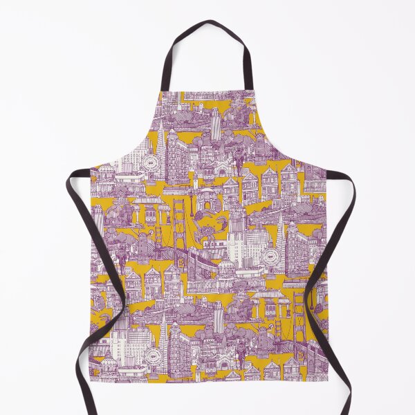 Item preview, San Francisco toile purple yellow designed and sold by scrummy.