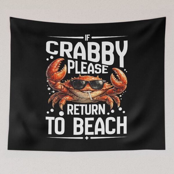 Item preview, If Crabby Please Return To The Beach Funny Coastal Crab Lover Summer Vacation T-Shirt designed and sold by Teetreasure2.