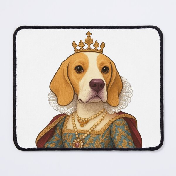 Item preview, Queen Dog Portrait designed and sold by AtlantiqArt.