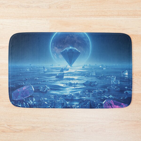 Item preview, Infinite Crystal Ocean Surreal Sci-Fi Fantasy Landscape designed and sold by Luminous Wilds.