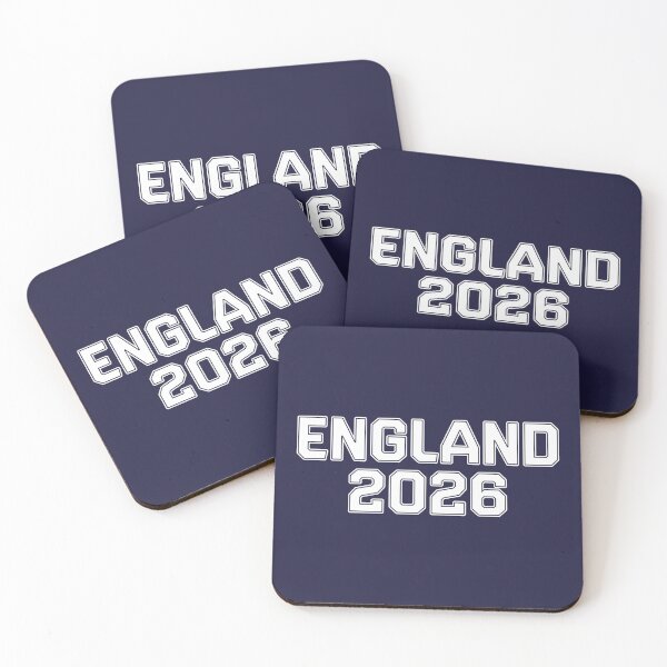 Item preview, England 2026 World Cup (White with Navy & White Outline) designed and sold by STUDIO-72.